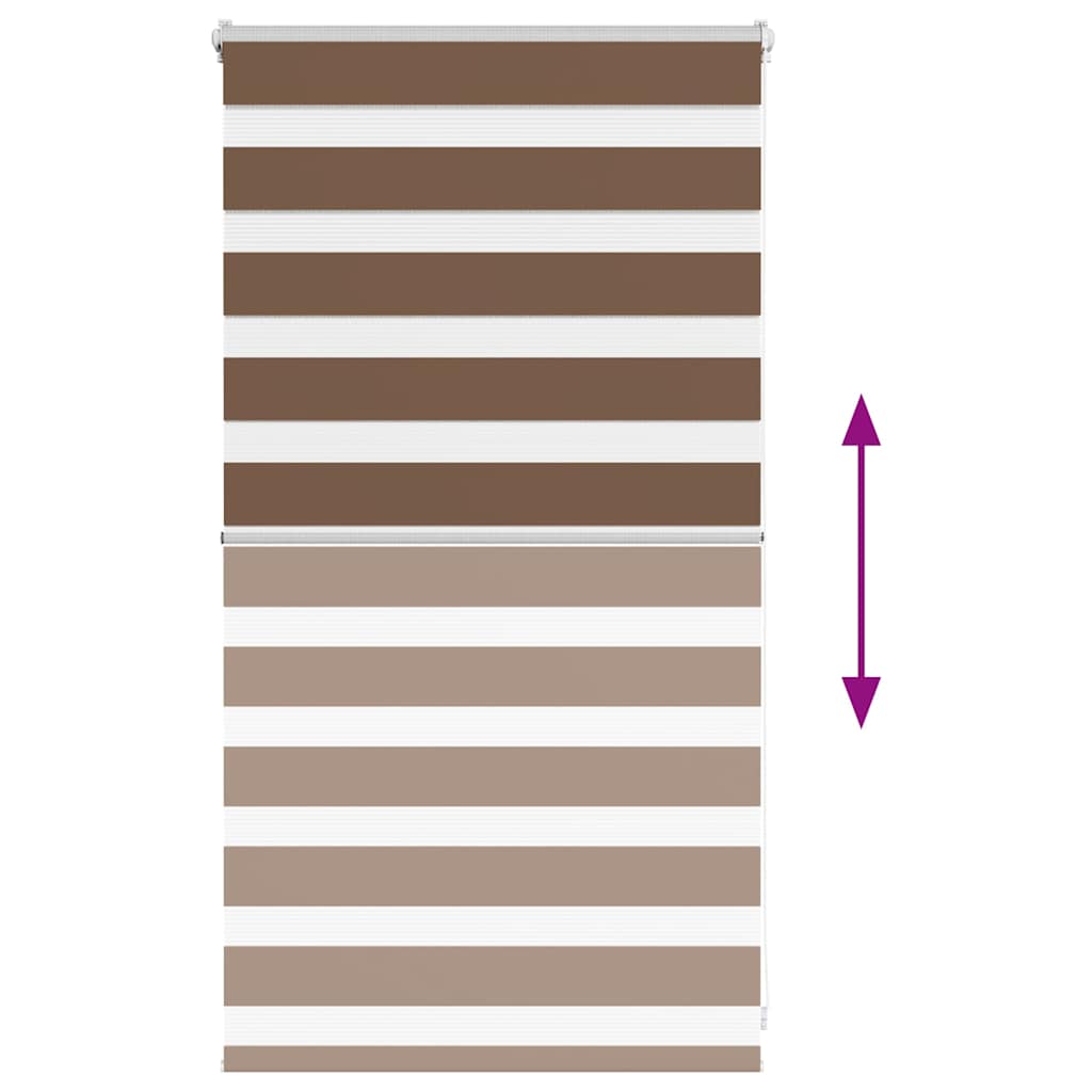 zebragardin brun 85x100 cm stofbredde 80,9 cm polyester