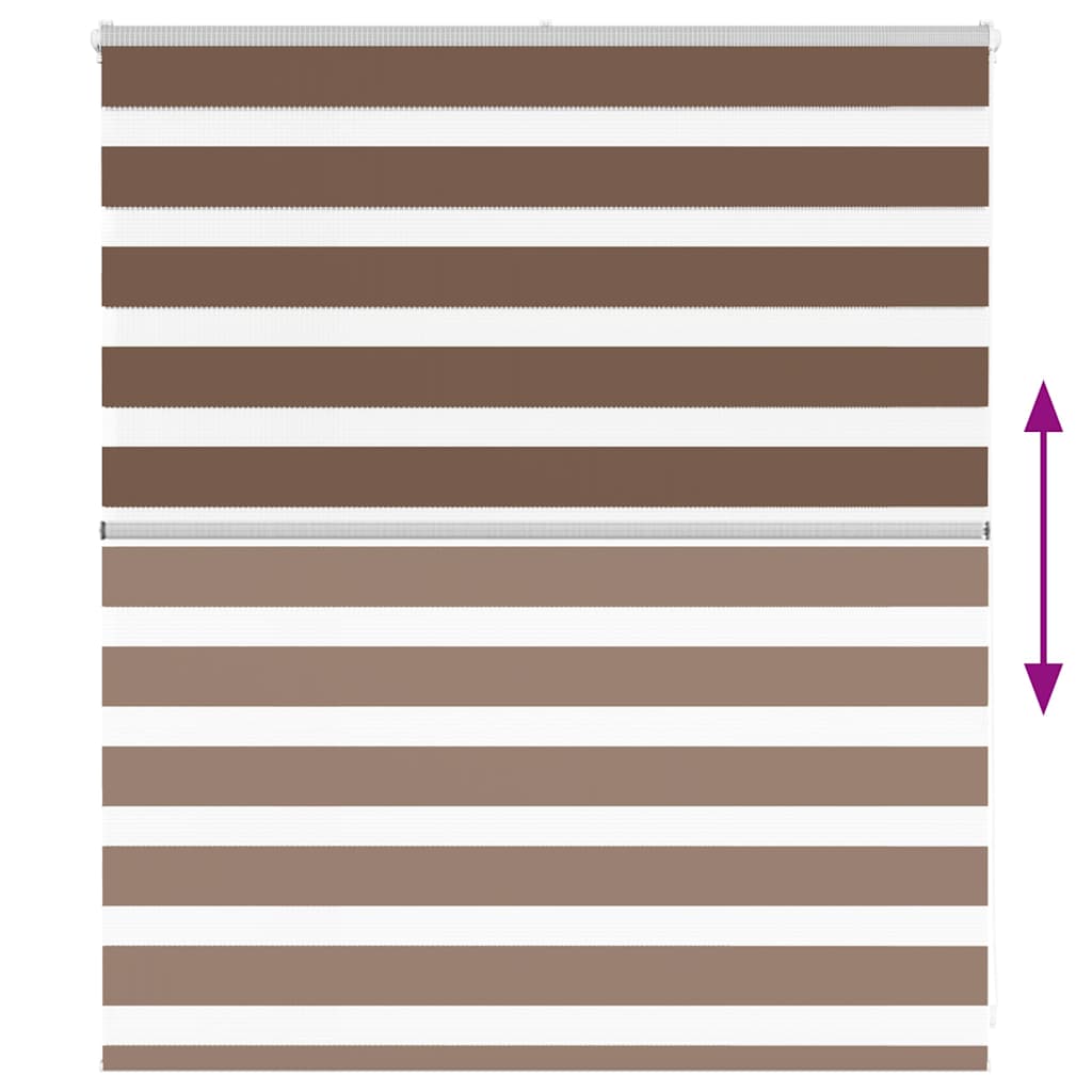 zebragardin brun 135x100 cm stofbredde 130,9 cm polyester
