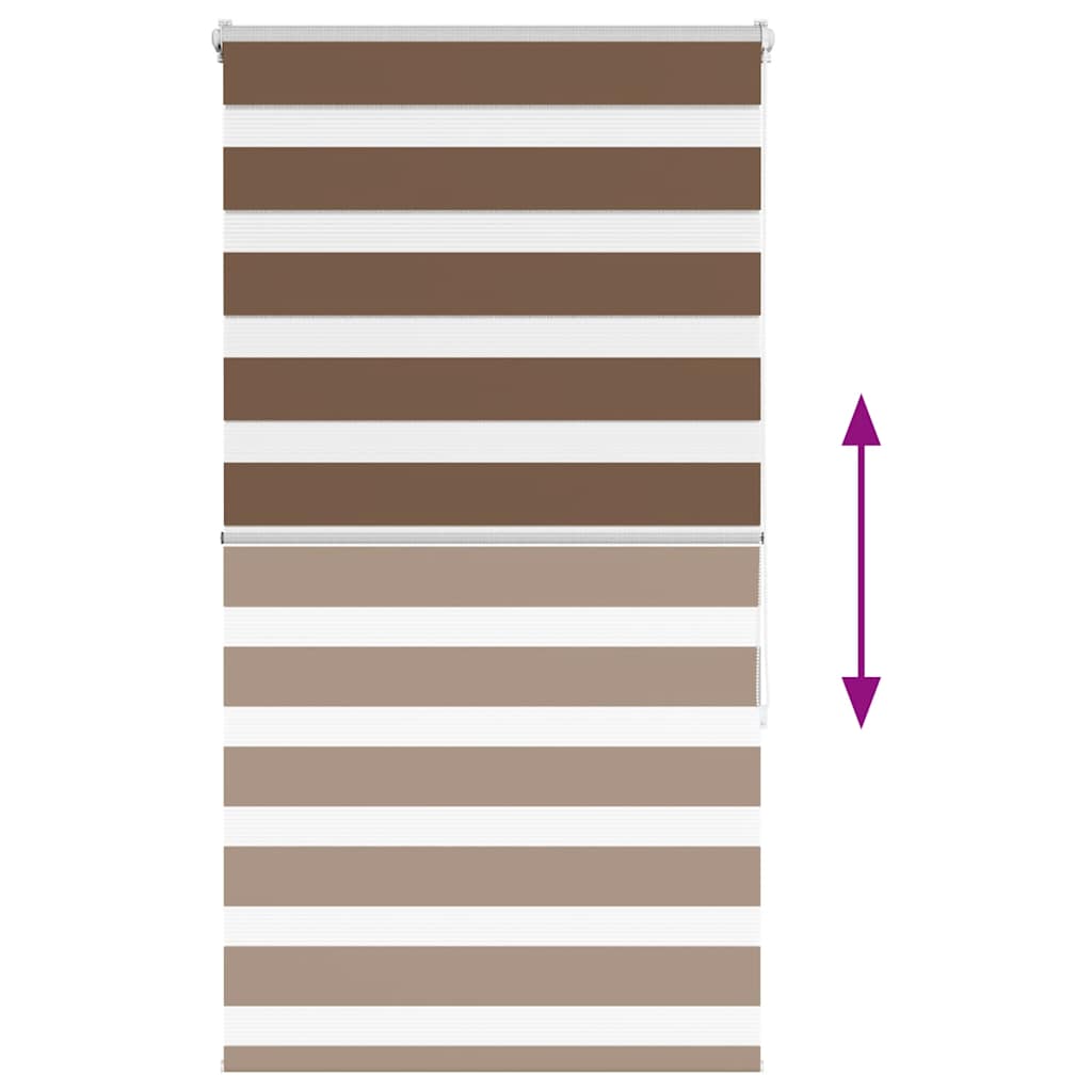 zebragardin brun 90x150 cm stofbredde 85,9 cm polyester