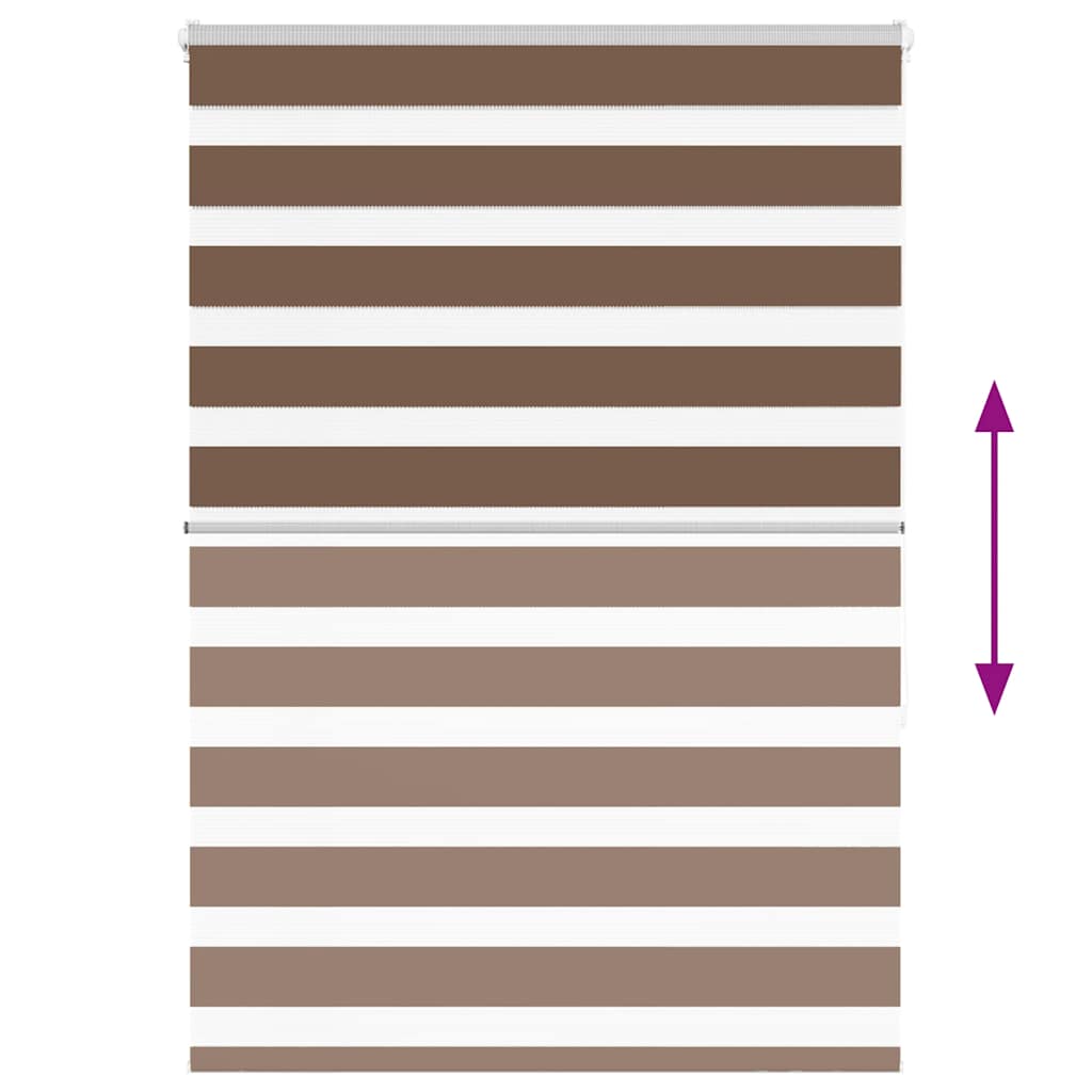 zebragardin brun 110x150 cm stofbredde 105,9 cm polyester