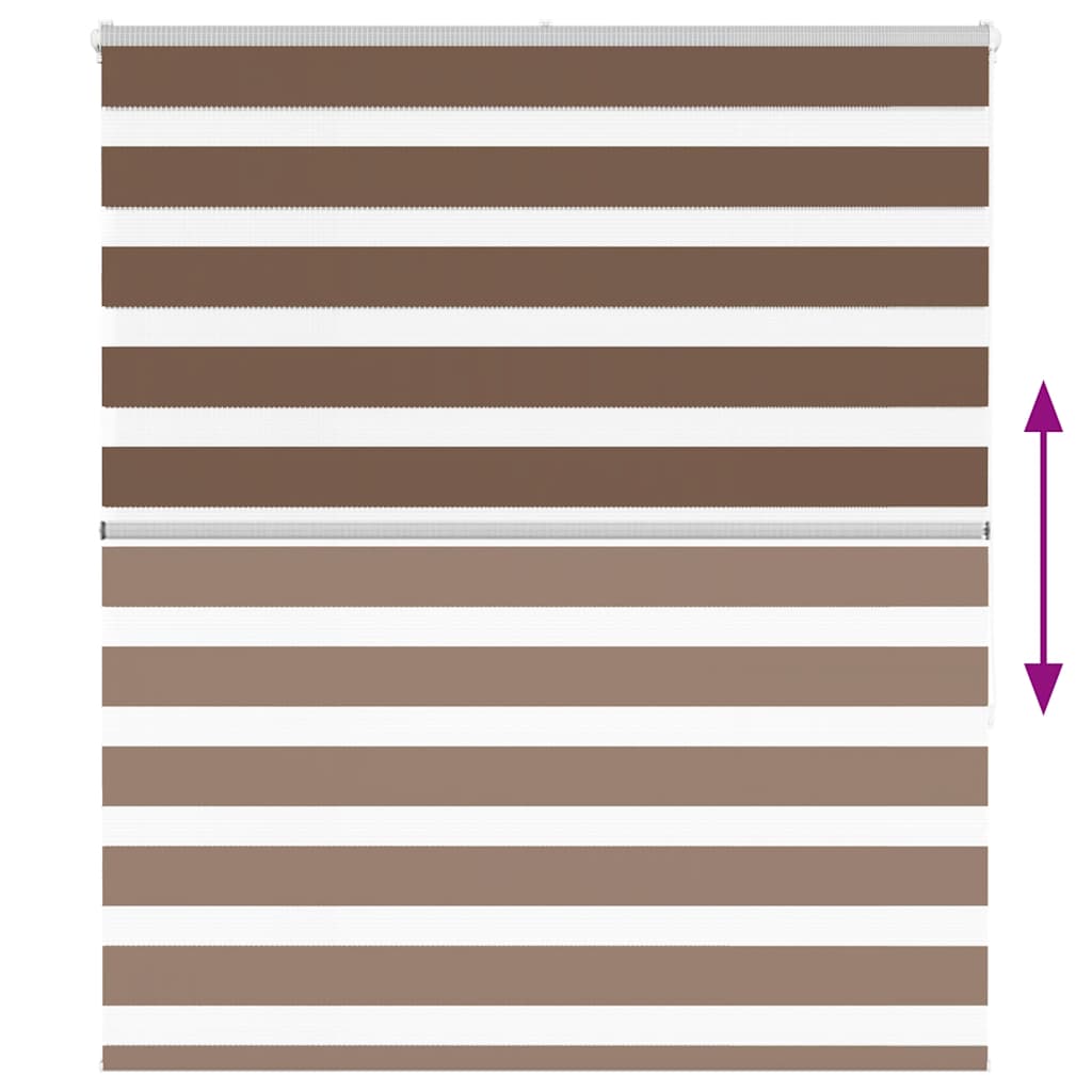 zebragardin brun 120x150 cm stofbredde 115,9 cm polyester