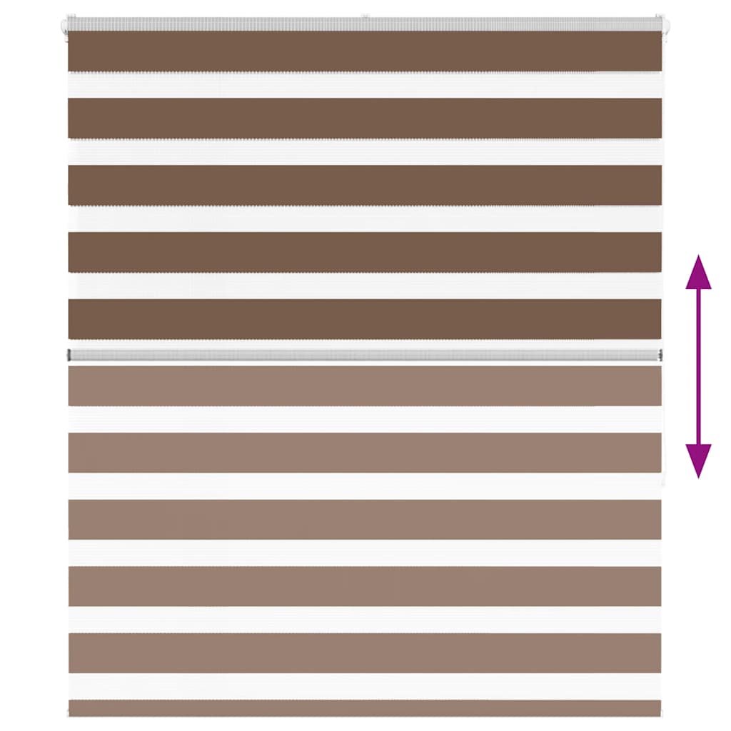 zebragardin brun 125x150 cm stofbredde 120,9 cm polyester