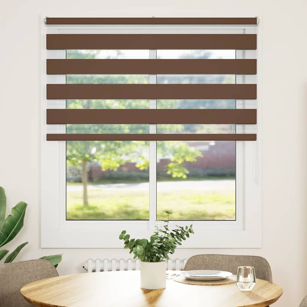 zebragardin brun 135x150 cm stofbredde 130,9 cm polyester
