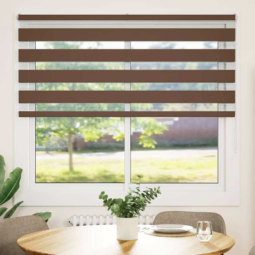 zebragardin brun 155x150 cm stofbredde 150,9 cm polyester
