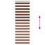 zebragardin brun 70x200 cm stofbredde 65,9 cm polyester