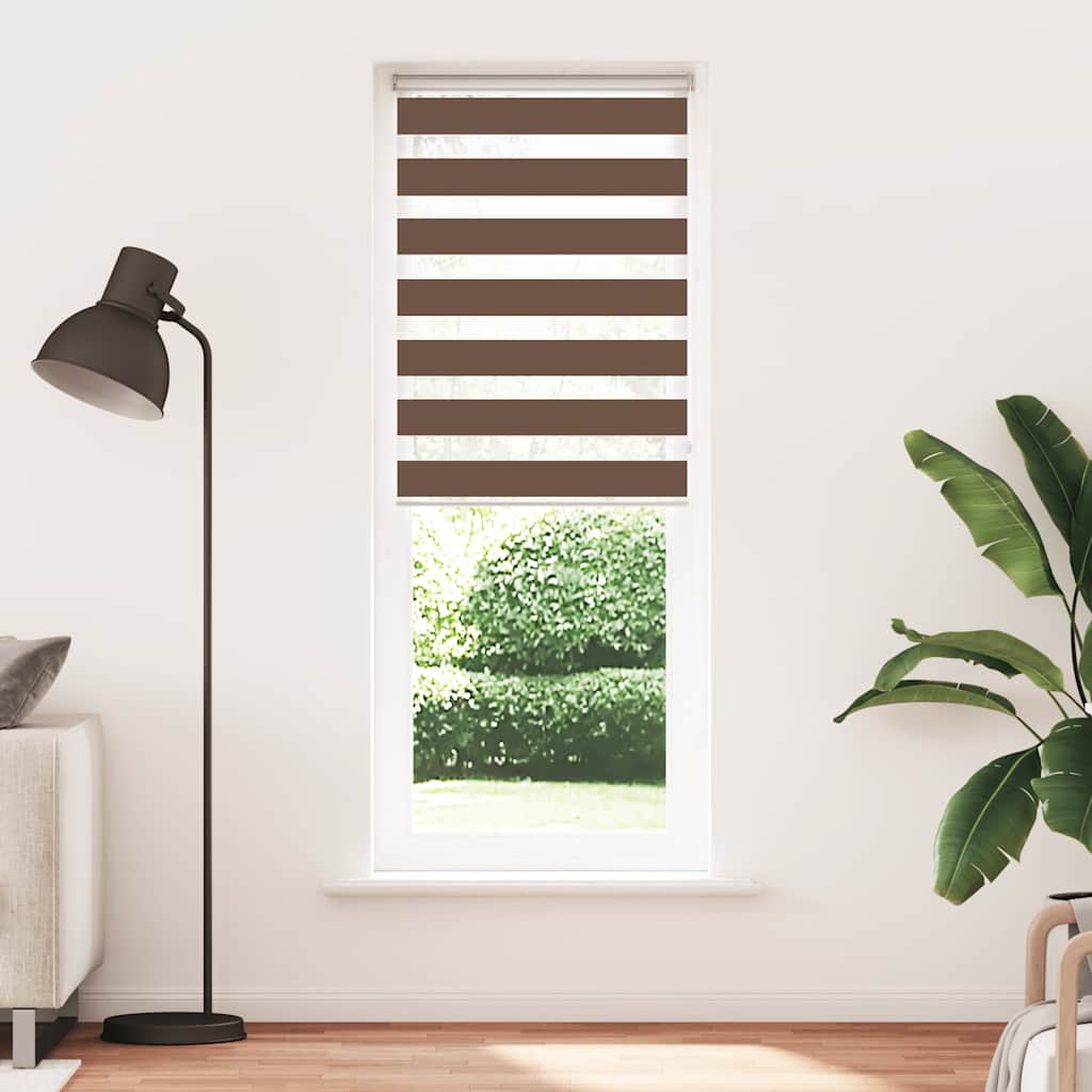 zebragardin brun 75x200 cm stofbredde 70,9 cm polyester