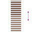 zebragardin brun 85x230 cm stofbredde 80,9 cm polyester