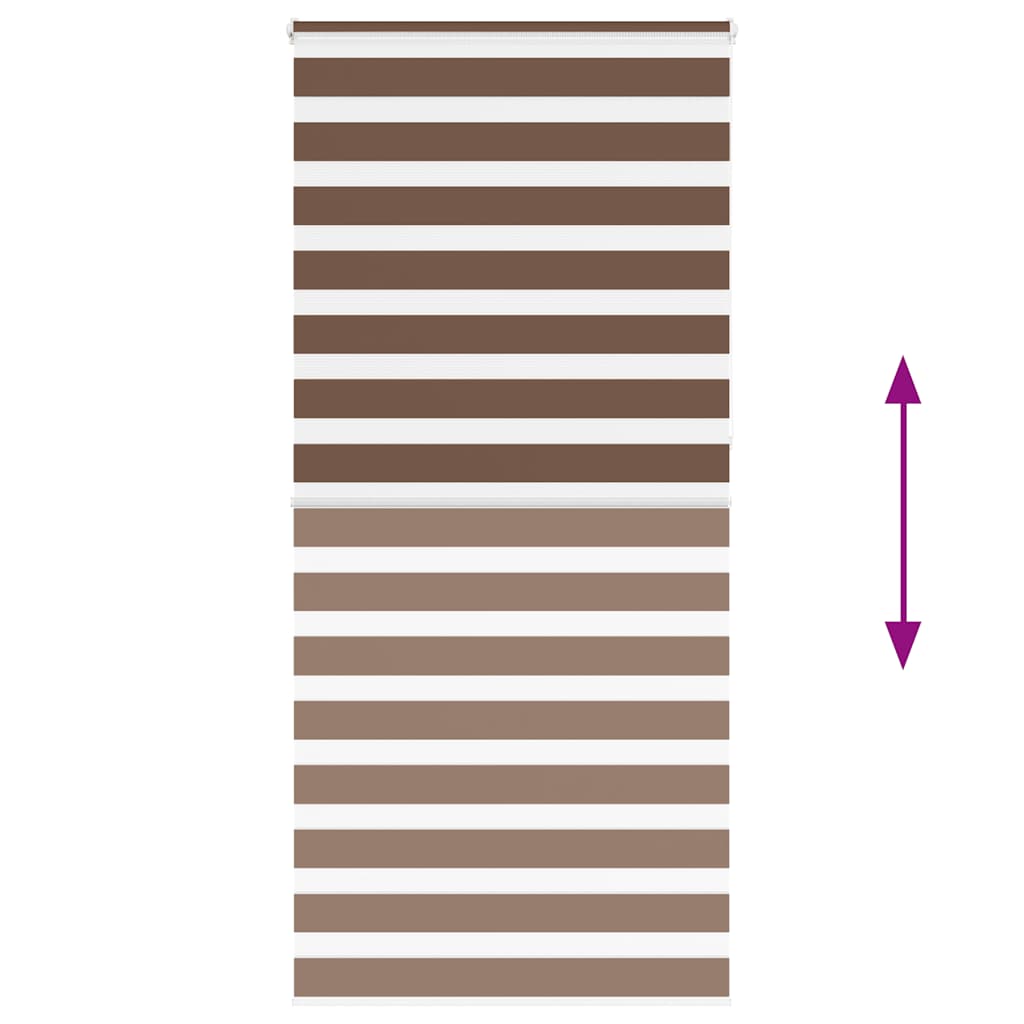 zebragardin brun 105x230 cm stofbredde 100,9 cm polyester
