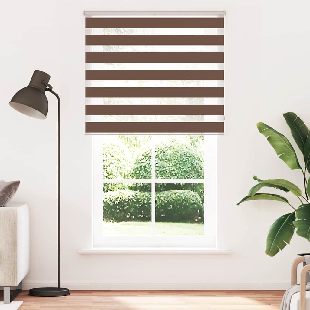 zebragardin brun 120x230 cm stofbredde 115,9 cm polyester