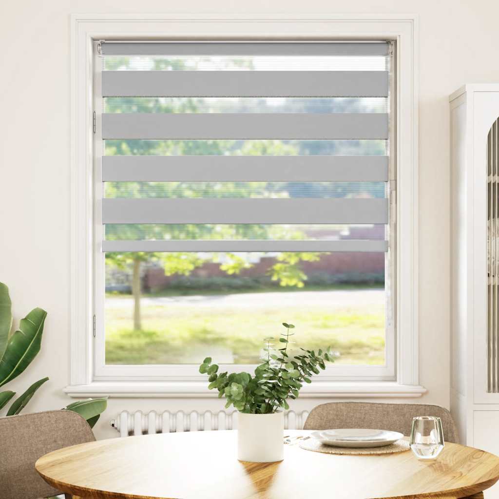 zebragardin lysegrå 100x100 cm stofbredde 95,9 cm polyester