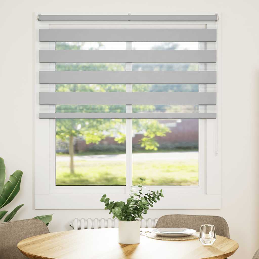zebragardin lysegrå 135x150 cm stofbredde 130,9 cm polyester