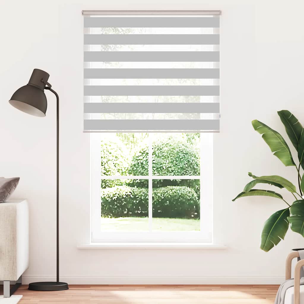 zebragardin lysegrå 130x200 cm stofbredde 125,9 cm polyester