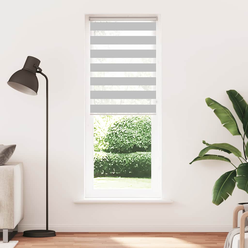 zebragardin lysegrå 85x230 cm stofbredde 80,9 cm polyester