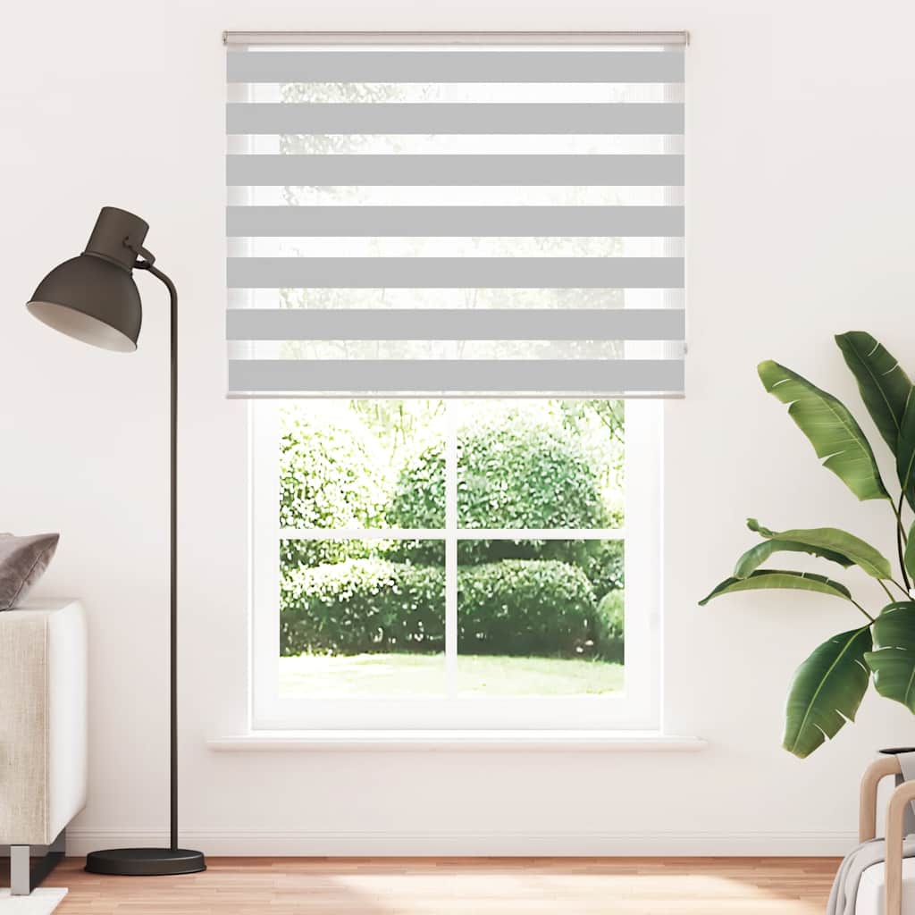 zebragardin lysegrå 140x230 cm stofbredde 135,9 cm polyester