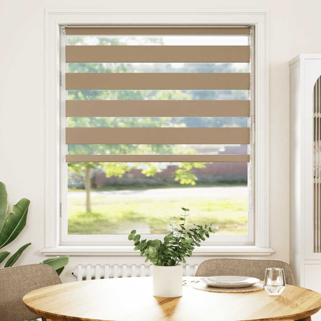 zebragardin sandbrun 95x100 cm stofbredde 90,9 cm polyester