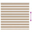 zebragardin sandbrun 165x100 cm stofbredde 160,9 cm polyester
