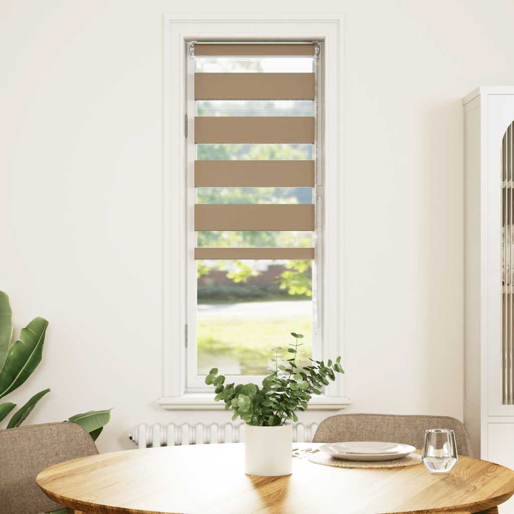 zebragardin sandbrun 45x150 cm stofbredde 40,9 cm polyester