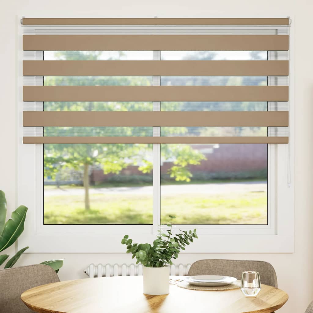 zebragardin sandbrun 165x150 cm stofbredde 160,9 cm polyester