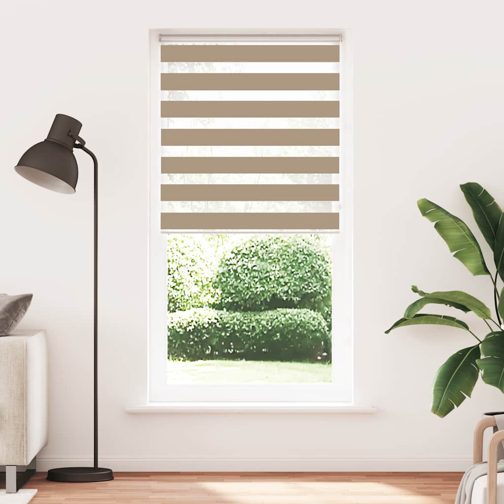 zebragardin sandbrun 100x230cm stofbredde 95,9 cm polyester