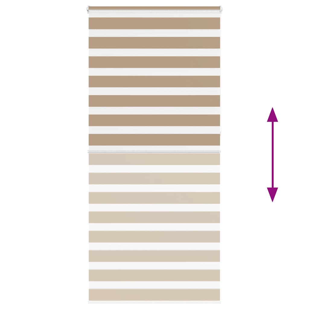 zebragardin sandbrun 100x230cm stofbredde 95,9 cm polyester