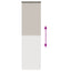 Bruserullegardin med kassette 60x240 cm Stofbredde 56 cm