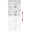Bruserullegardin med kassette 90x240 cm Stofbredde 86 cm