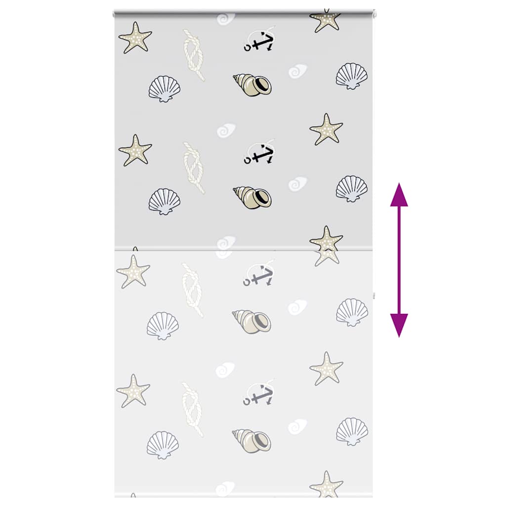 Bruserullegardin med kassette 130x240 cm Stofbredde 126 cm