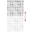Bruserullegardin med kassette 130x240 cm Stofbredde 126 cm
