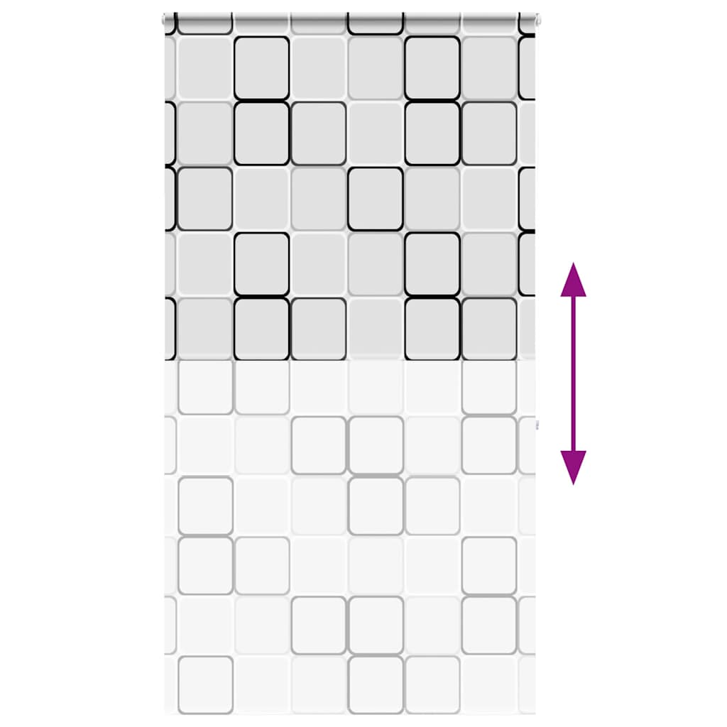 Bruserullegardin med kassette 140x240 cm Stofbredde 136 cm