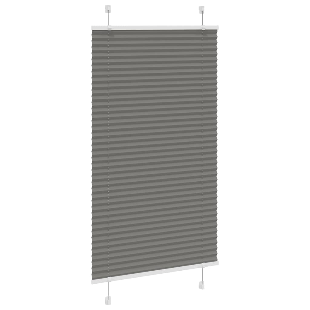 Plisségardin Antracit 75x100 cm Stofbredde 74,4 cm Polyester
