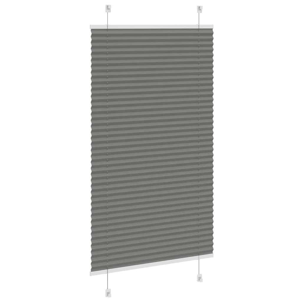 Plisségardin Antracit 75x100 cm Stofbredde 74,4 cm Polyester
