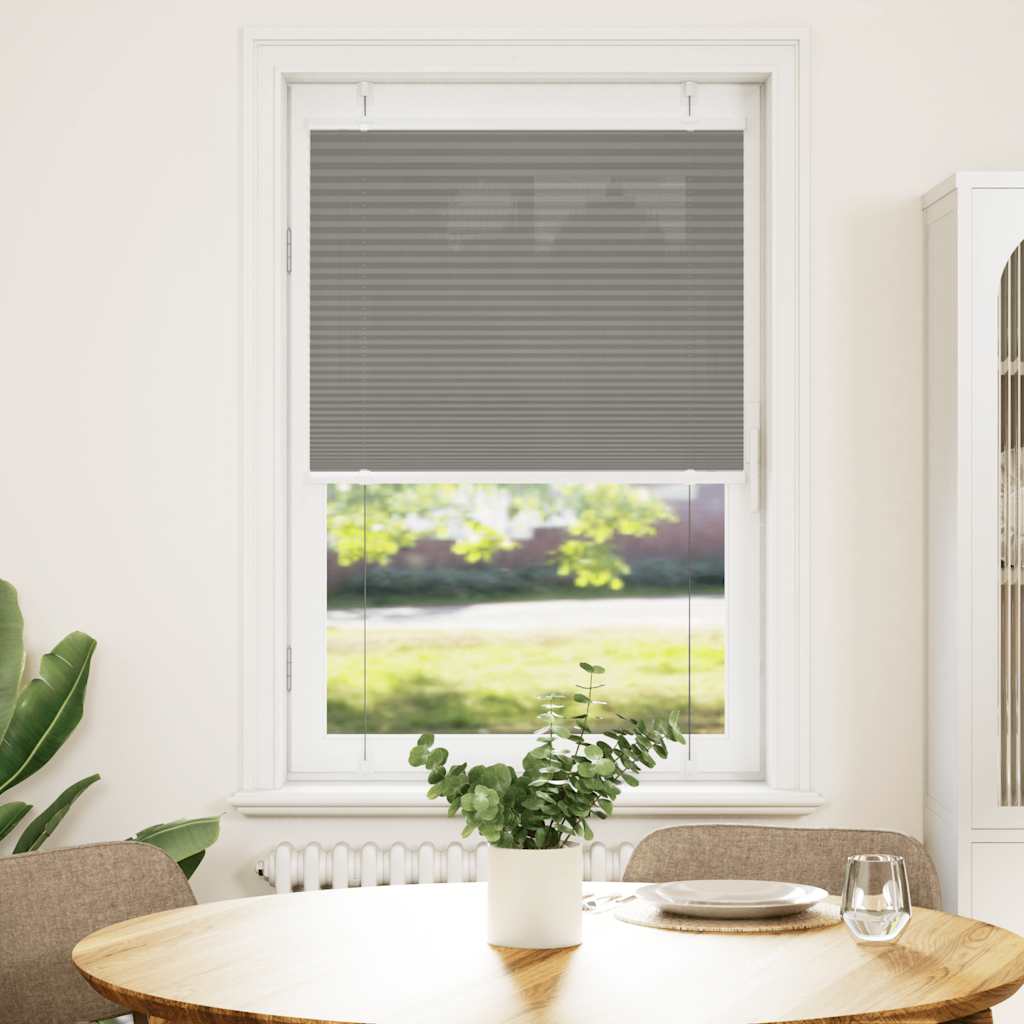 Plisségardin Antracit 75x100 cm Stofbredde 74,4 cm Polyester