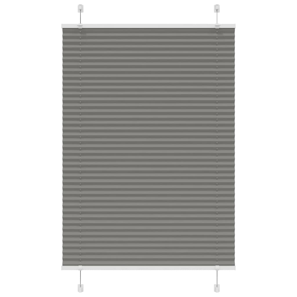 Plisségardin Antracit 85x100 cm Stofbredde 84,4 cm Polyester