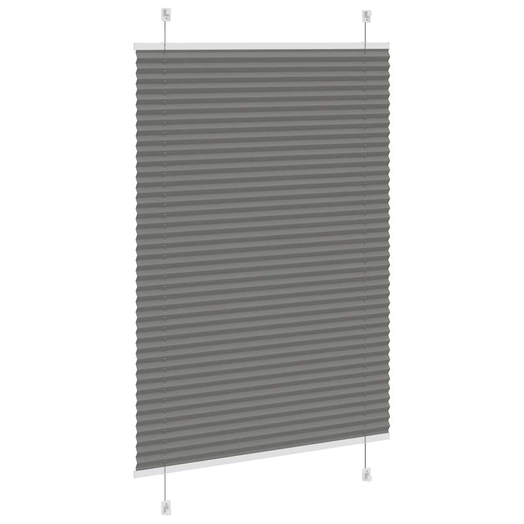 Plisségardin Antracit 90x100 cm Stofbredde 89,4 cm Polyester