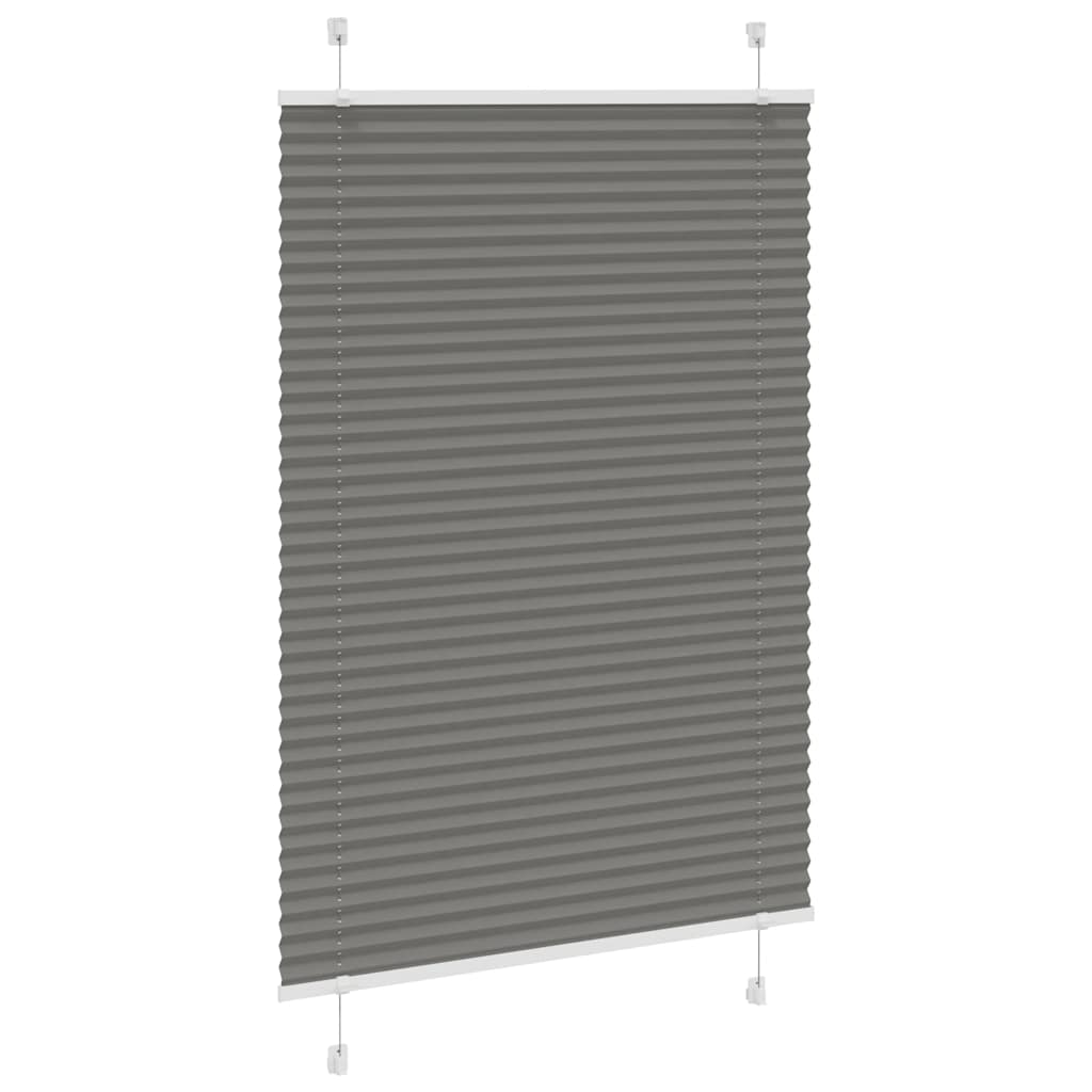 Plisségardin Antracit 100x100 cm Stofbredde 99,4 cm Polyester