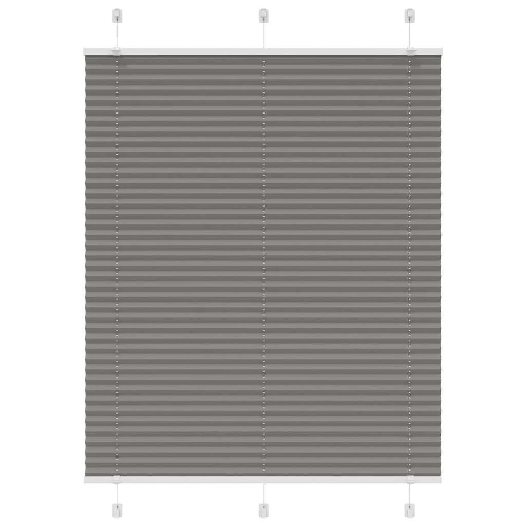 Plisségardin Antracit 105x100 cm Stofbredde 104,4 cm Polyester