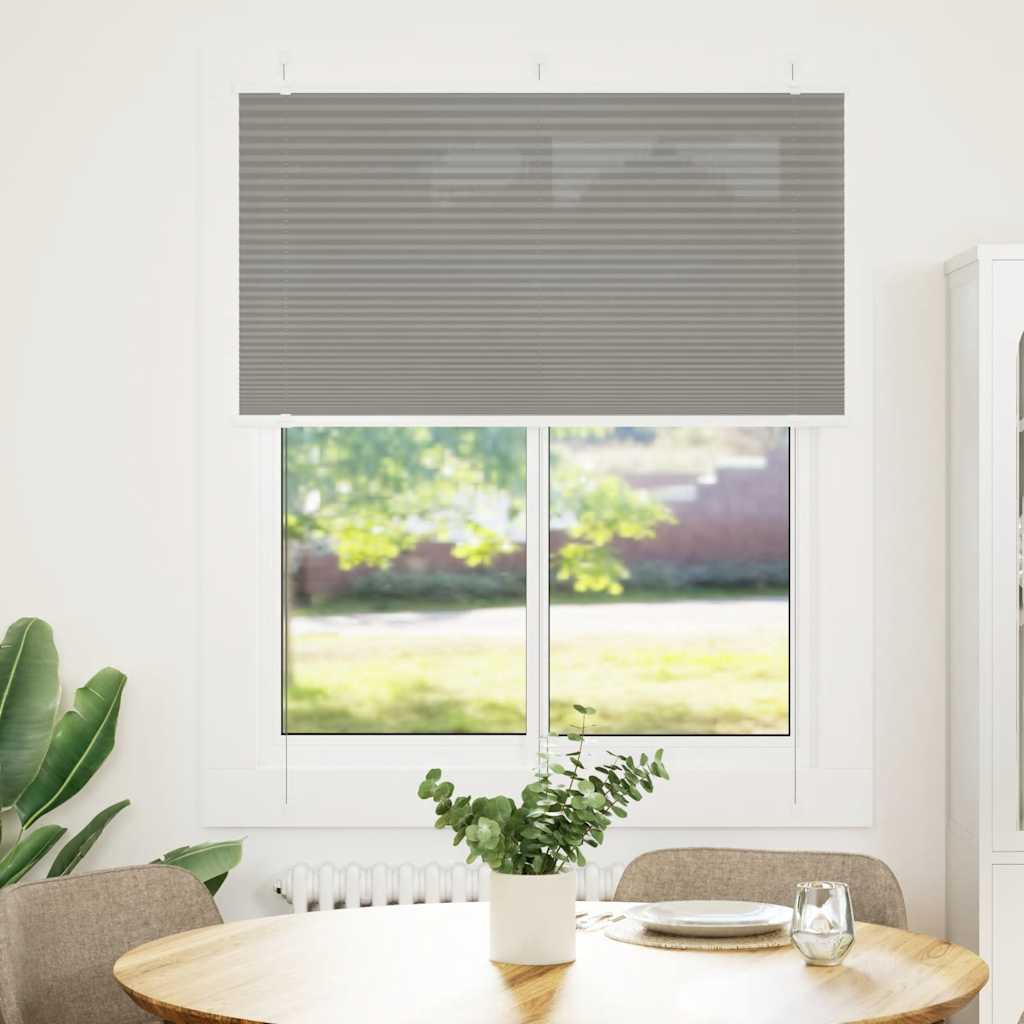 Plisségardin Antracit 105x100 cm Stofbredde 104,4 cm Polyester