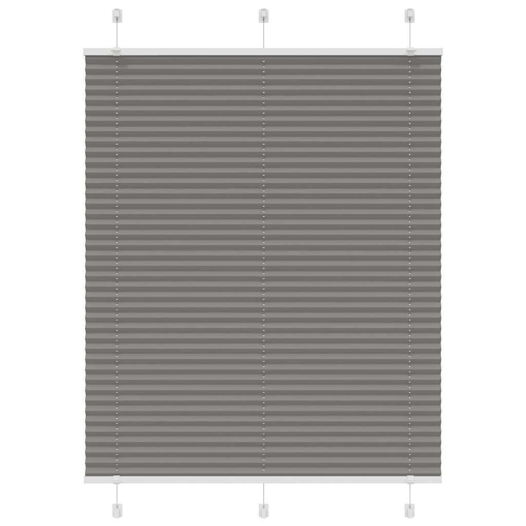 Plisségardin Antracit 110x100 cm Stofbredde 109,4 cm Polyester