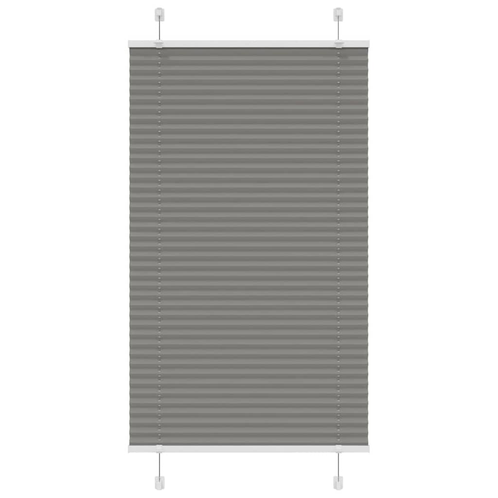 Plisségardin Antracit 75x150 cm Stofbredde 74,4 cm Polyester