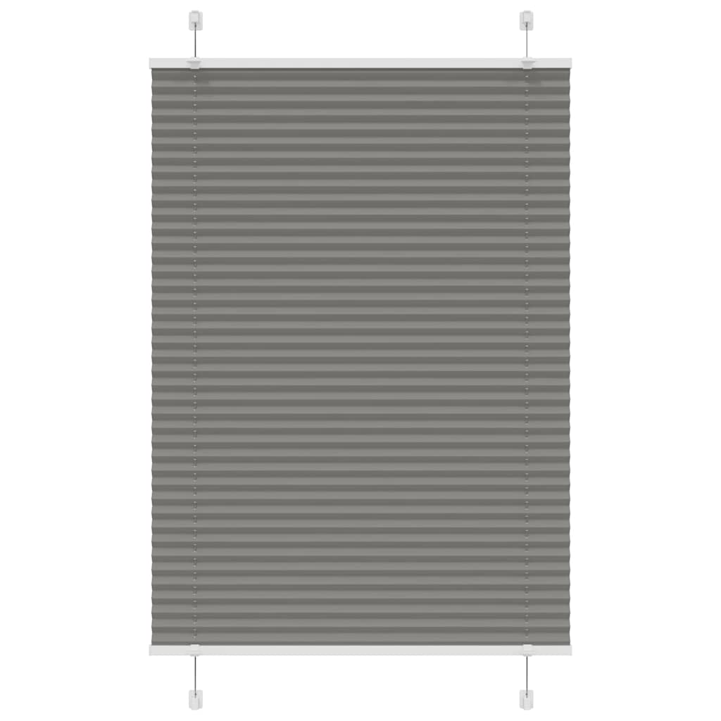 Plisségardin Antracit 100x150 cm Stofbredde 99,4 cm Polyester