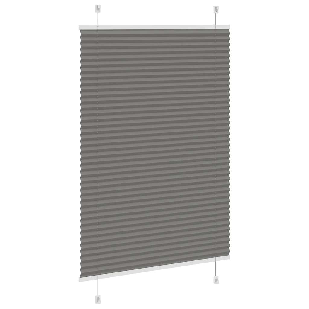 Plisségardin Antracit 100x150 cm Stofbredde 99,4 cm Polyester