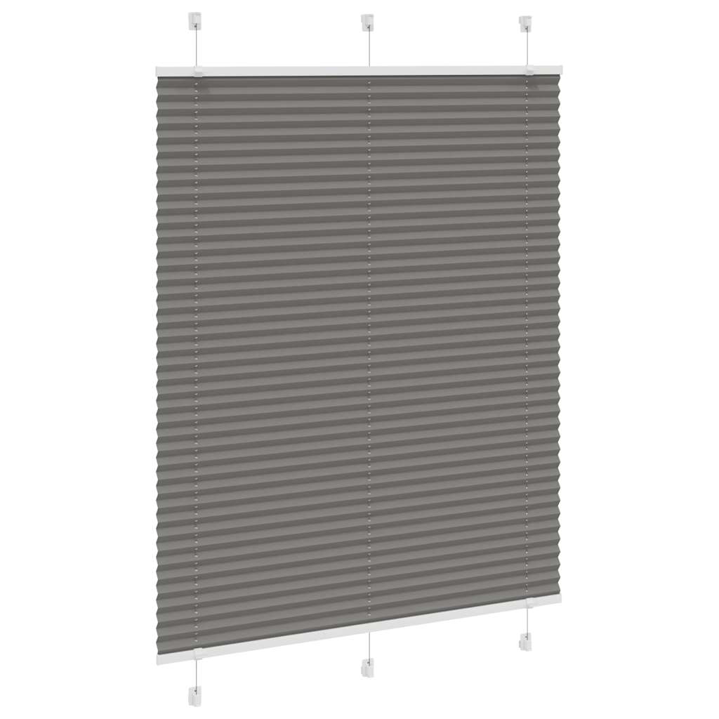 Plisségardin Antracit 105x150 cm Stofbredde 104,4 cm Polyester