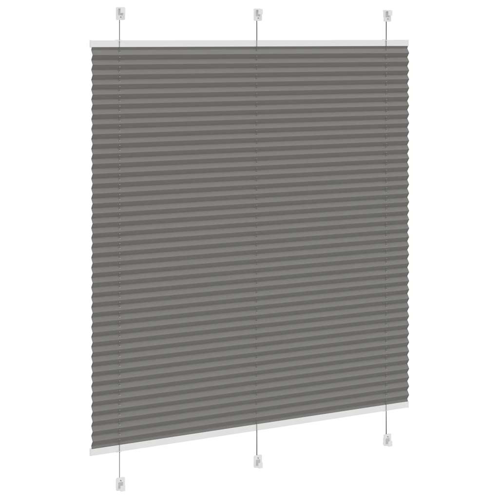 Plisségardin Antracit 120x150 cm Stofbredde 119,4 cm Polyester