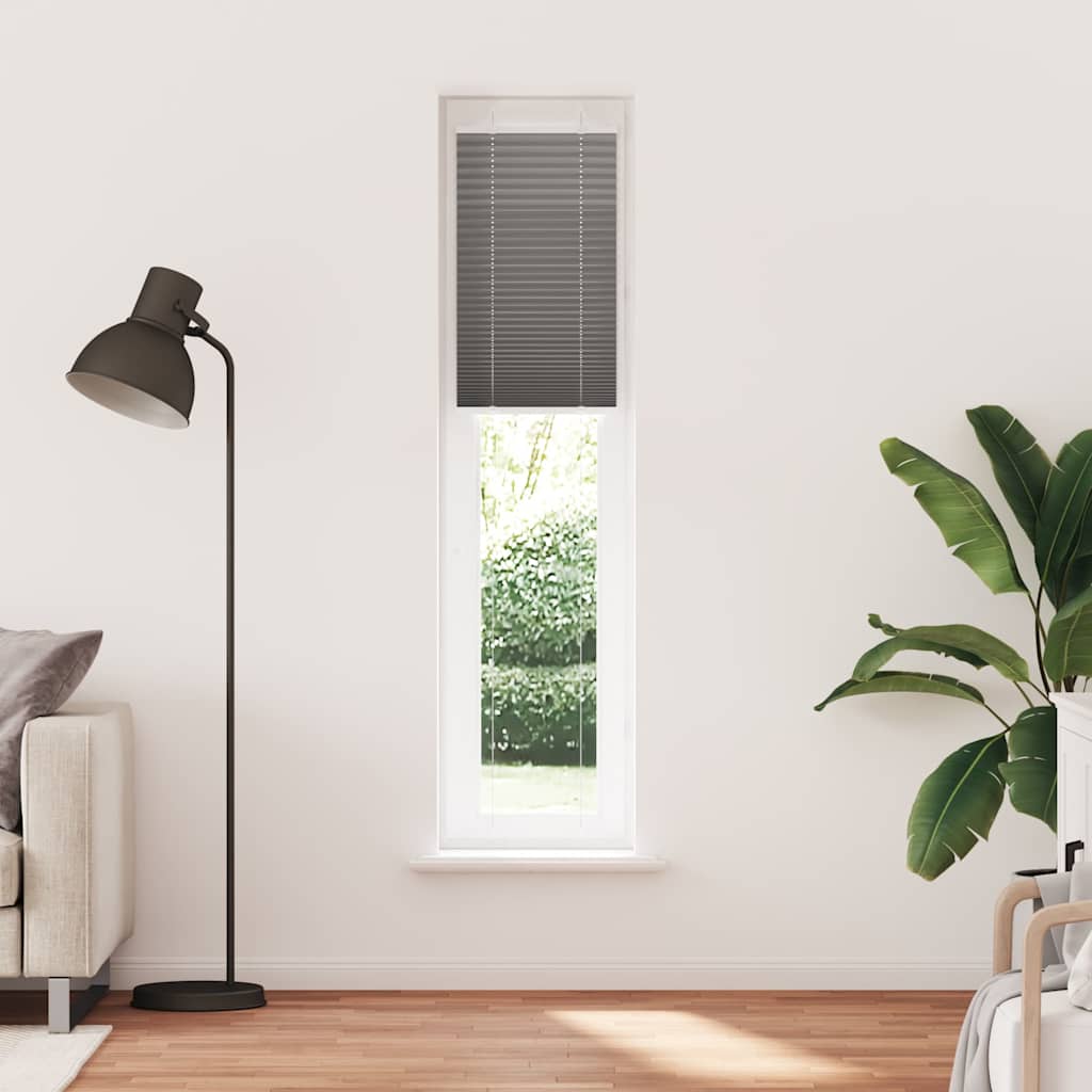 Plisségardin Antracit 50x200 cm Stofbredde 49,4 cm Polyester