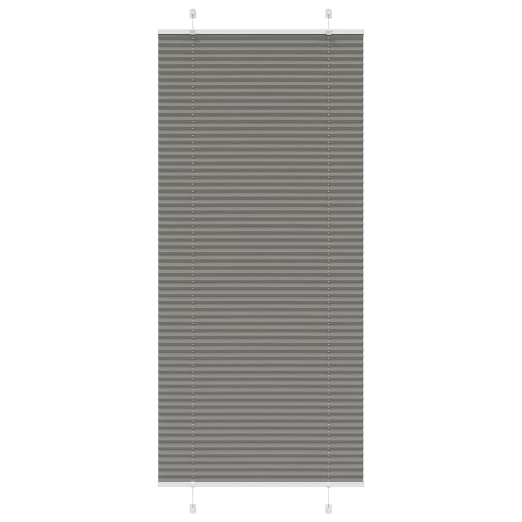 Plisségardin Antracit 85x200 cm Stofbredde 84,4 cm Polyester