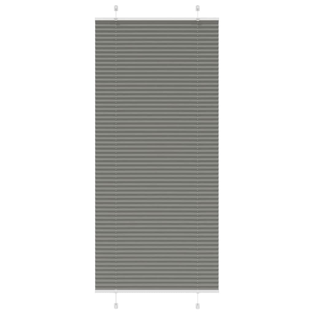 Plisségardin Antracit 95x200 cm Stofbredde 94,4 cm Polyester