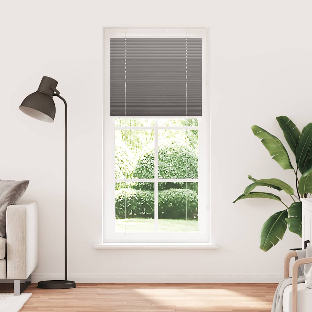 Plisségardin Antracit 95x200 cm Stofbredde 94,4 cm Polyester