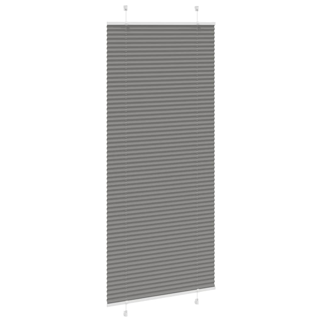 Plisségardin Antracit 100x200 cm Stofbredde 99,4 cm Polyester