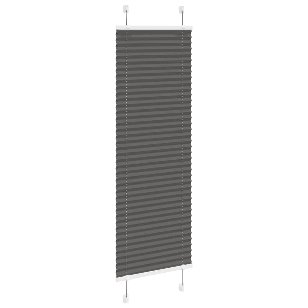 Plisségardin Sort 40x100 cm Stofbredde 39,4 cm Polyester