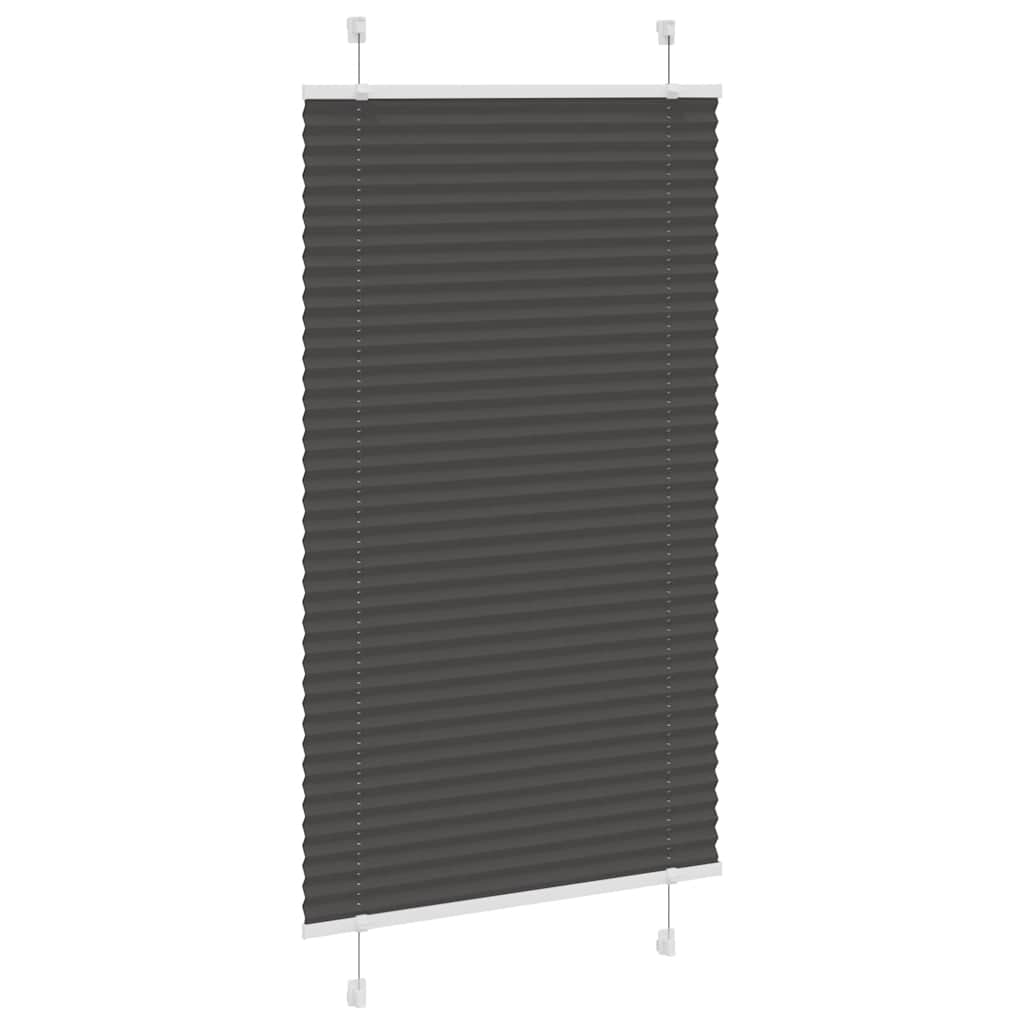 Plisségardin Sort 80x100 cm Stofbredde 79,4 cm Polyester
